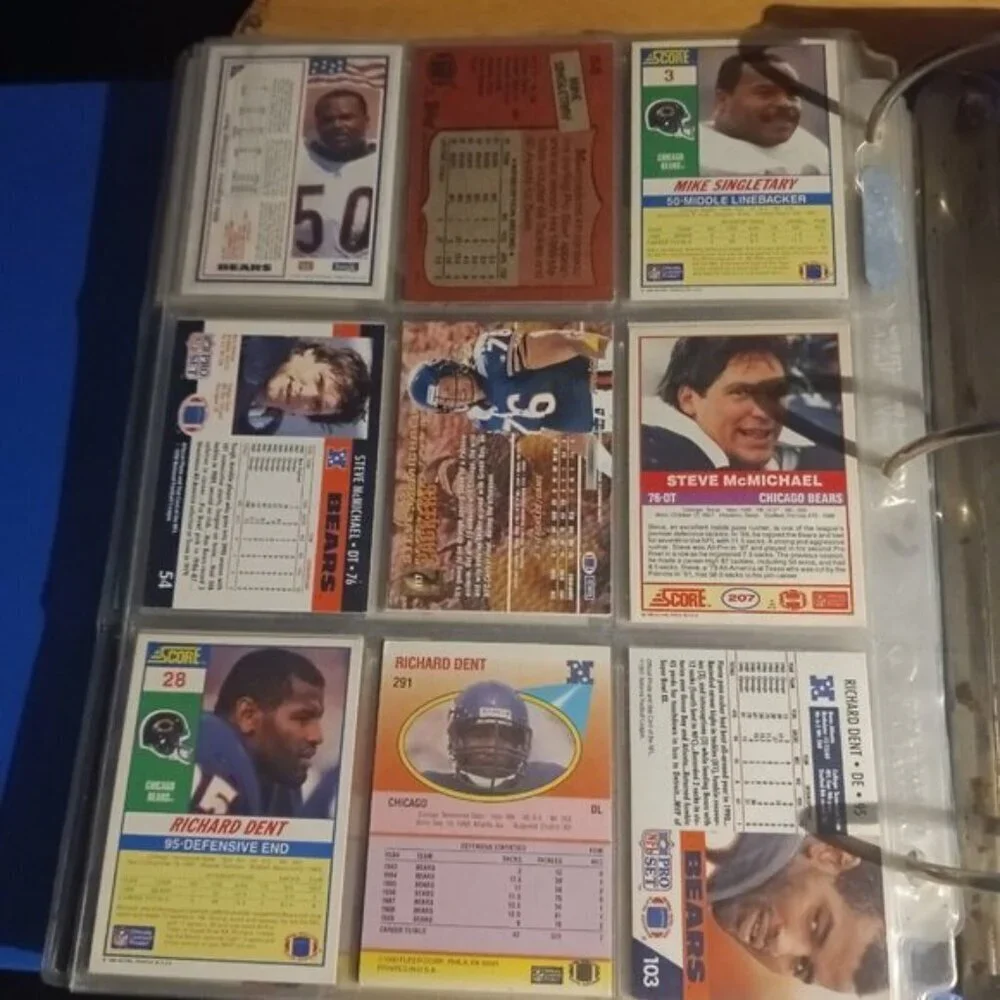Richard Dent  Steve McMichael Mike Singletary 9 Card Lot  Chicago Bears